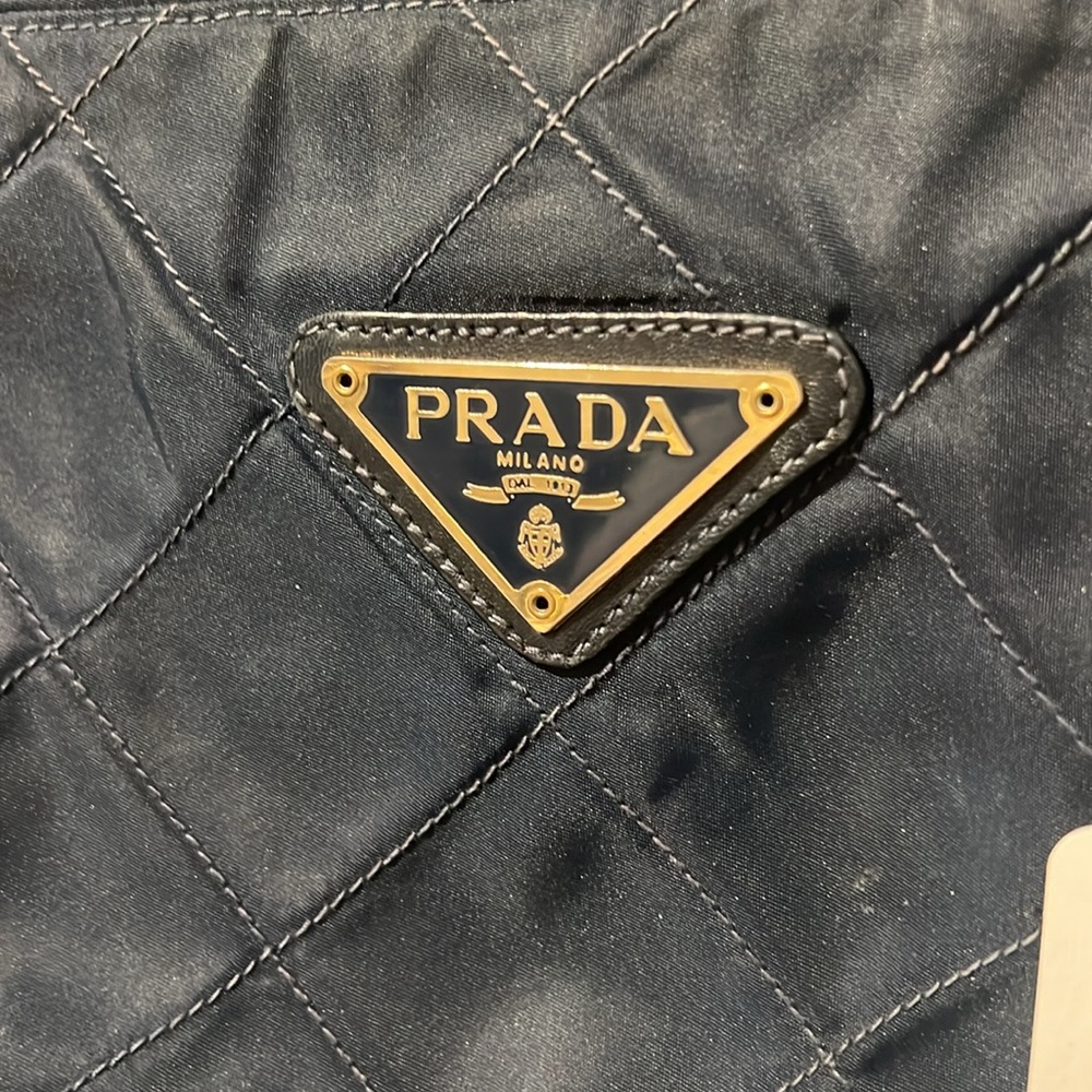 Prada Navy Blue Quilted Shoulder Bag- AUTHENTIC ✨ - Picture 3 of 13